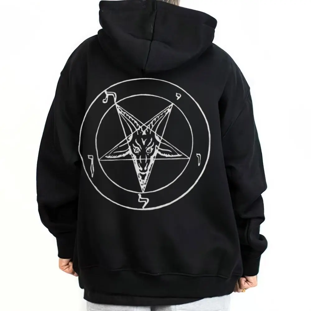 Dark Aesthetic Clothing Dark Wear - Hail Satan Design Unisex Hoodie, Sweatshirt, T-Shirt, Chicanos Clothing, Chicano Outfits, Cholo Clothes Unisex Classic Dark Style, Gothic, Baphomet Graphic Demons Menswear Oversized Streetwear