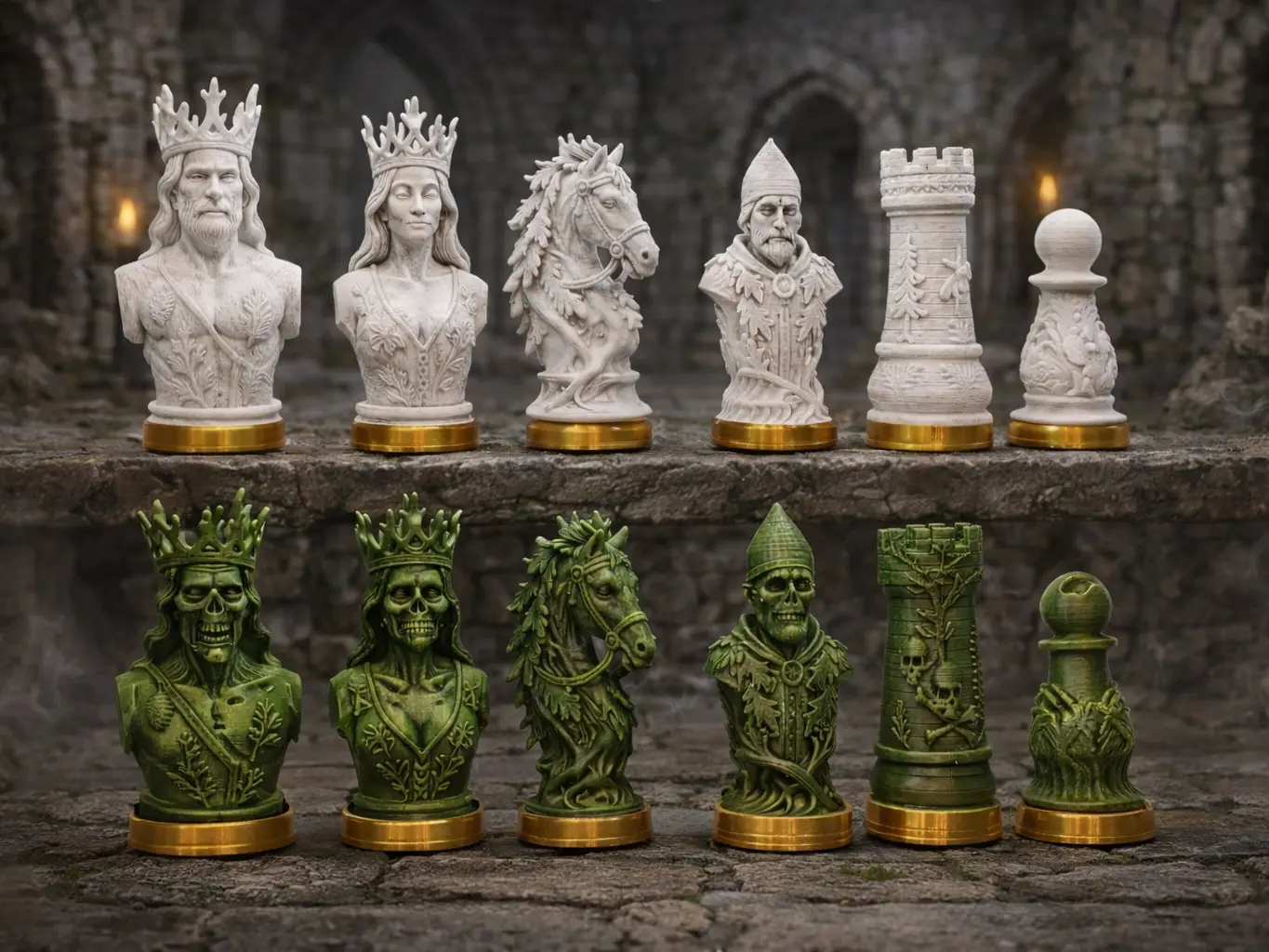 The Undead Dynasty Chess Set – Where Kings Never Die