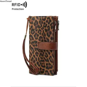 2026 NEW Women's Fashion Leopard Pattern Zipper Long Wallet Casual Versatile Trendy All-Match Exquisite Birthday Christmas Valentine's Day Gift TikTokShop