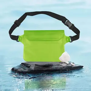Outdoor sporting goods pvc waterproof fanny pack, large mobile phone waterproof bag, transparent fanny pack bag