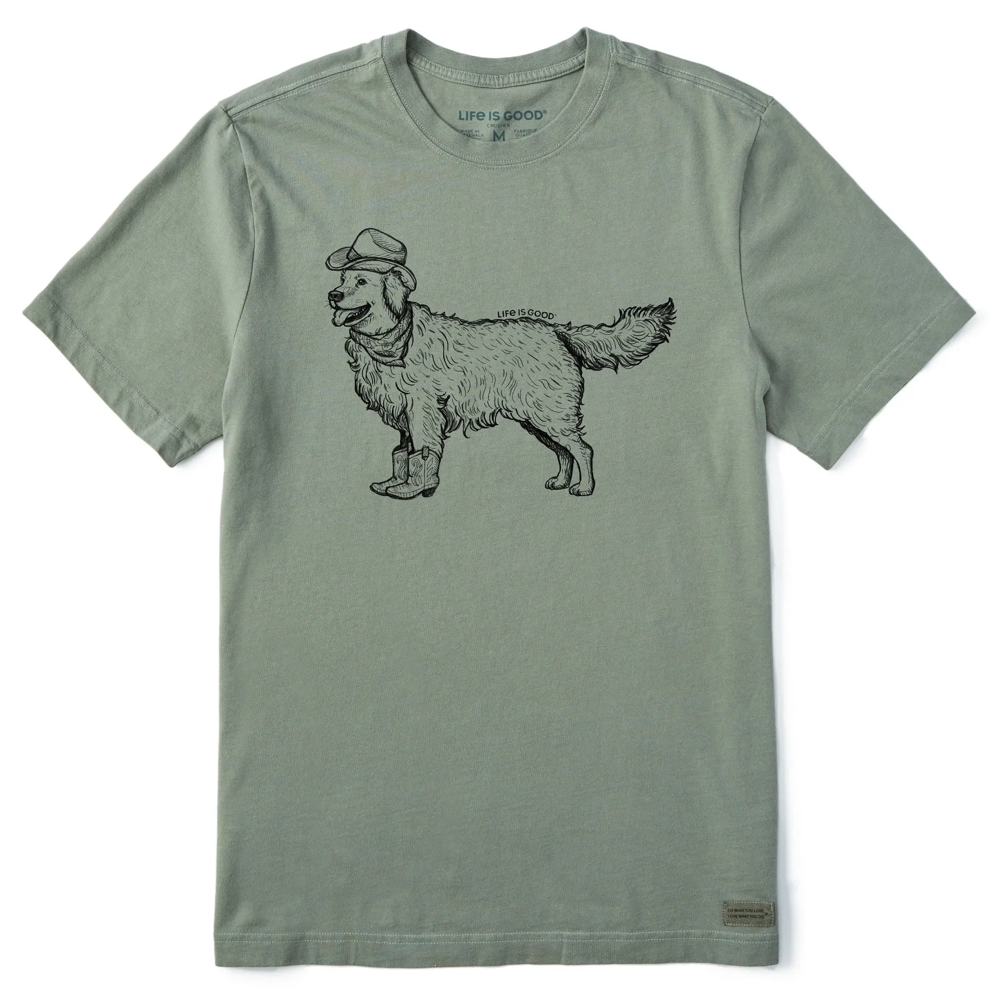 Men's Pen and Ink Golden Short Sleeve Crusher Tee