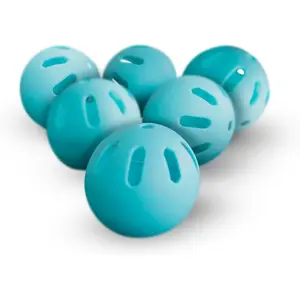 202 Popper Plastic Baseballs, Made of Impact Resistant and Rebounding Material, Perfect Practice Baseballs for Baseball & Hitting Ball Training (6 Baseball Training Balls)