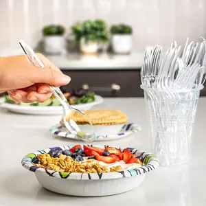 Disposable Clear Plastic Spoons, Premium Quality, BPA Free, Strong, 100 Count