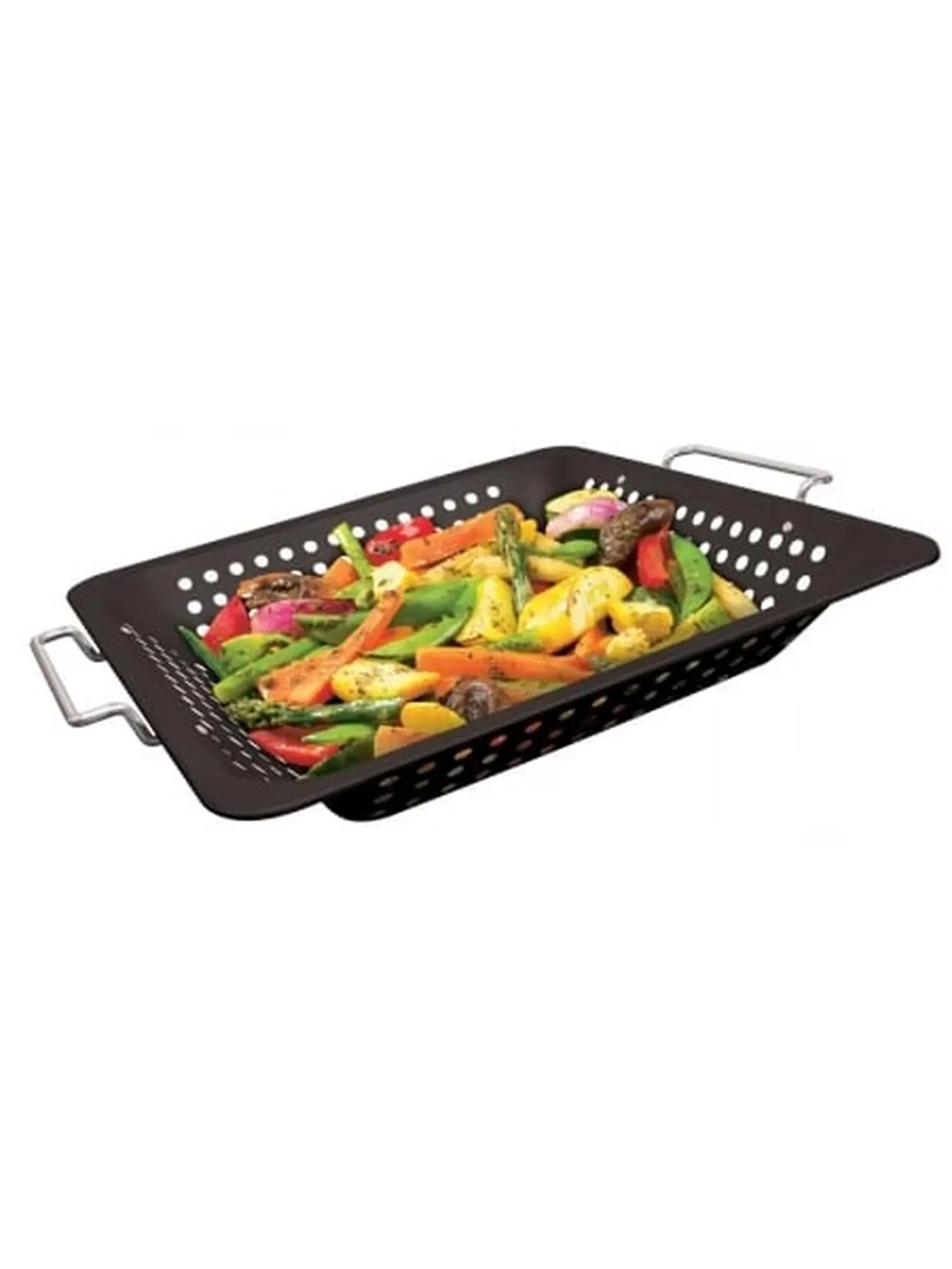 Onward Grill Pro Square Porcelain-Coated Grill Top Wok, Square Shape Kitchen Cookware, Model 98121