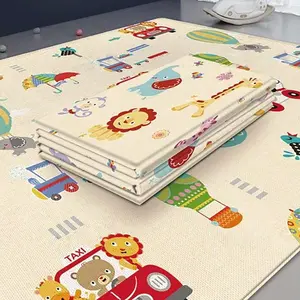 Baby Crawling Mat Foldable Thick Waterproof Home Living Room Bedroom Learning Walk Pad, Baby Anti-Fall Play Mat
