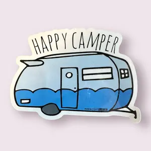 Happy Camper - Die Cut Stickers