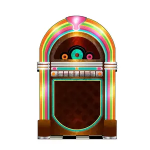 212 MAIN 50s Juke Box Cardboard Cutout Stand-Up Easel - 67x43 in. Large Size, Advanced Graphics Single-Side Photo Print, Home Decor for Decorating, Party Decor & Photo Ops