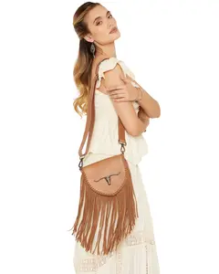 Idyllwind Women's Women'S Esperanza Longhorn Fringe Crossbody Handbag - Iwafa24hb2-Bn