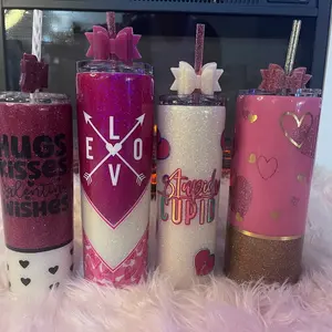 Valentines Glitter Tumblers