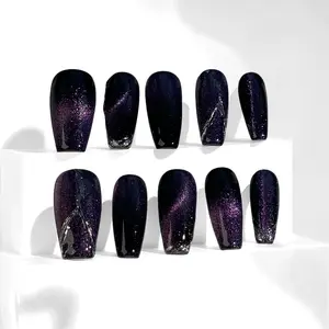 VOILEEDENAILS/MIE07-Press On Nails - Long or Short Nails Available in Various Colors and Styles