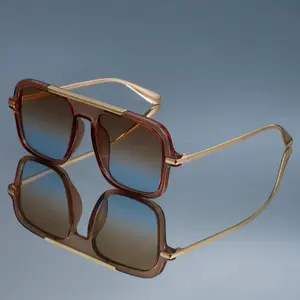 Unisex Retro Rectangle Glasses, High Quality Metal Frame Fashion Eyewear, Trendy Minimalist Decorative Glasses for Streetwear, Casual Outfits, Travel & Everyday Daily Style outdoorfun