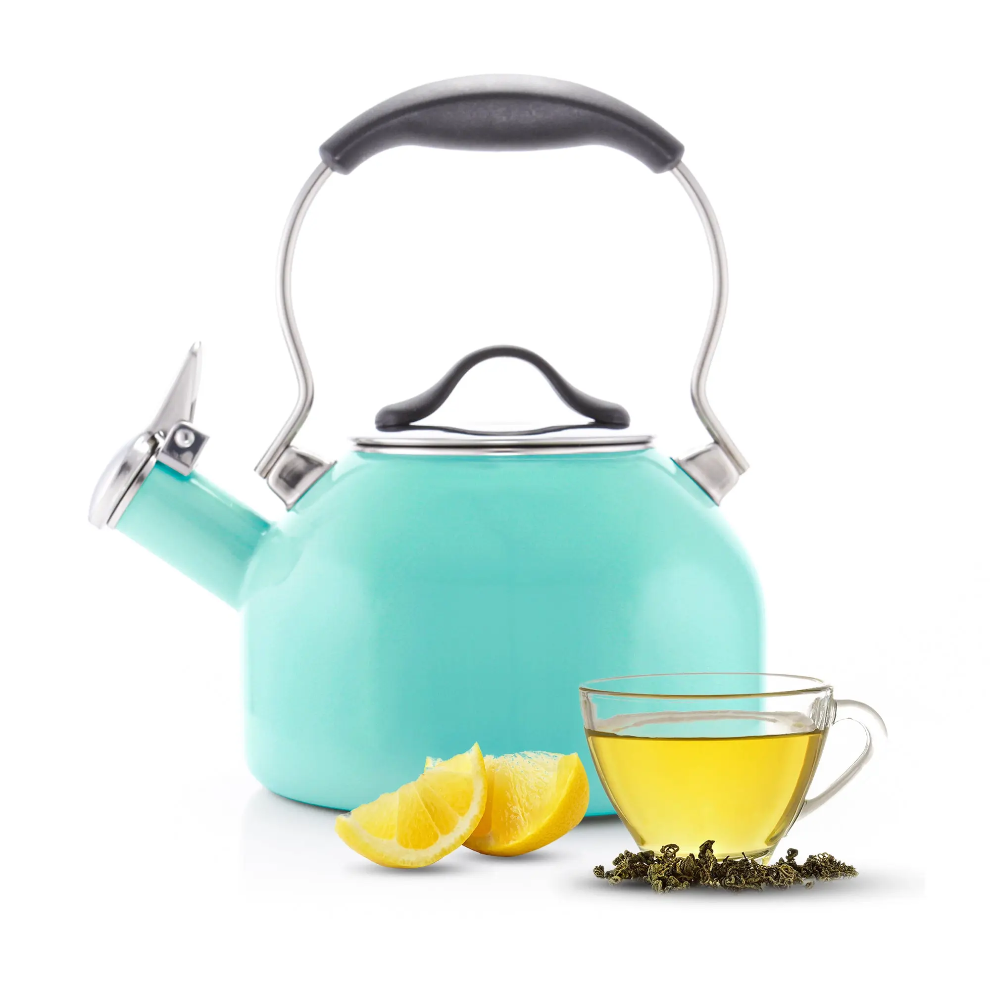 Enamel-on-Steel Oolong Induction Teakettle Collection (1.8 Qt)