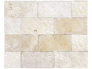 3 X 6 In Ivory Tumbled Travertine