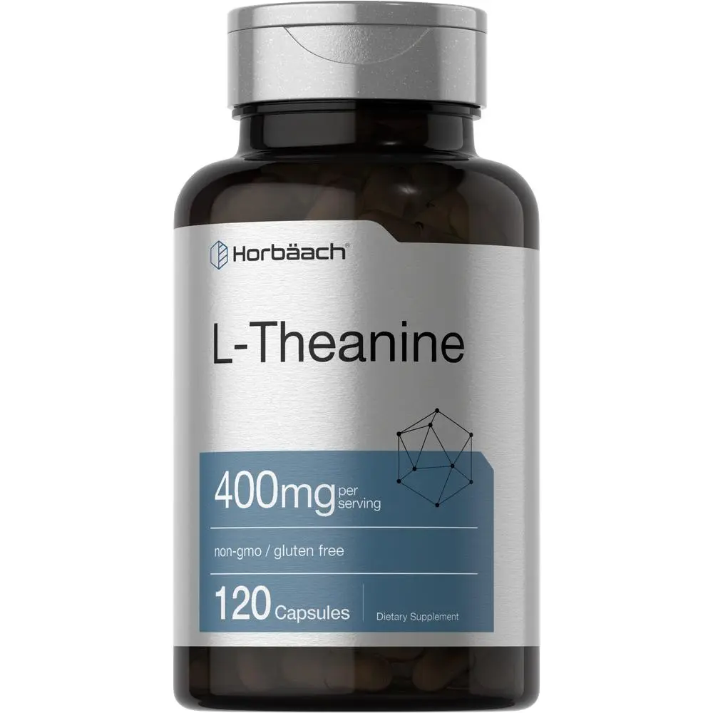 Horbäach L-Theanine - 400mg - 120 Capsules - Non-GMO & Gluten Free Horbäach L-Theanine - 400mg - 120 Capsules - Non-GMO & Gluten Free