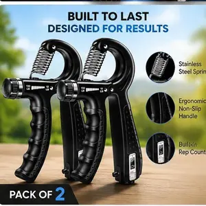 Grip Strength Trainer (2 Pack), Forearm Strengthener, Hand Grip Gripper Strengthener, Hand Strengthening Devices, Forearm Exerciser, Finger Wrist Strengthener, Exercisers Squeezers for Strength
