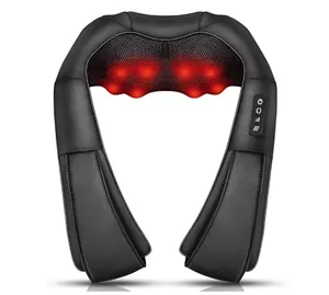Shiatsu Neck and Back Massager with Soothing Heat, Electric Deep Tissue 3D Kneading Massage Pillow for Shoulder, Leg, Body Muscle Pain Relief, Home, Office, and Car Use