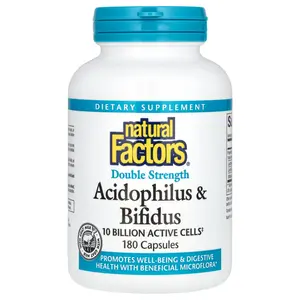 Natural Factors Acidophilus & Bifidus, 10 Billion, 180 Capsules