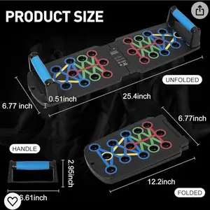 Home Gym Equipment, with Automatic Count Push Up Board, 30 in 1 Home Workout Set with Foldable Push Up Bar, Resistance Band, Jump Rope, Drawstring Bag, Back, Abdominal Workout