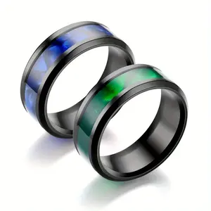 Fashionable and Minimalist Business Style Blue and Green Ring, Suitable for Both Men and Women, Daily Wear, Gatherings, Casual Wear Accessories