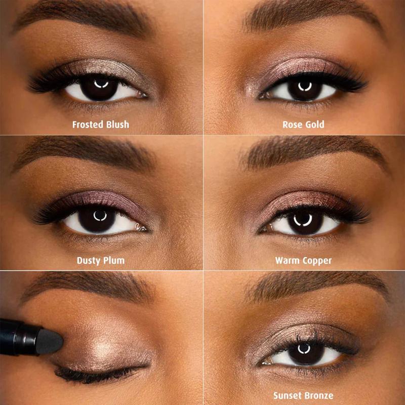 Bluemercury lune+aster Dawn to Dusk Cream Eyeshadow Stick, Frosted Blush, Shimmer Eyeshadow Highly Pigmented Palette Makeup