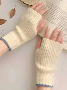 Beautiful Knitted Gloves, Warm Fingerless Cycling Gloves, Winter Hand Protection, Stylish & Comfortable, Perfect for Cold Weather