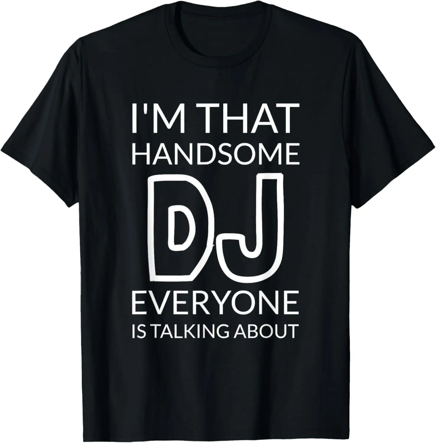 Men's Funny DJ Graphic Menswear T-Shirt - 100% Soft Cotton Casual Streetwear Sports Short-Sleeve Round Neck Summer Top, Tshirt, Natural, Fashion, Dj Theme, Regular Fit, Graphic Print, Shortsleeve, Machine Washable, Funny Men's Short-Sleeve T-Shirts, Fabri