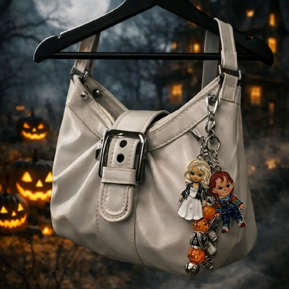 Y2K Bag with handmade Chucky and Tiffany Keychain