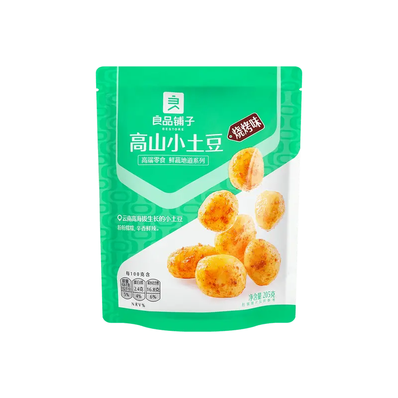 BESTORE High Mountain Roasted Potato Snacks, 205g - Savory BBQ Flavor, Crispy & Delicious