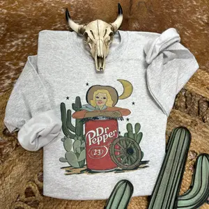 COWGIRL DR PEP CREW sweatshirt and Hoodie, Western clothing Sweatshirt, Country shirt, western tops, western outfits women