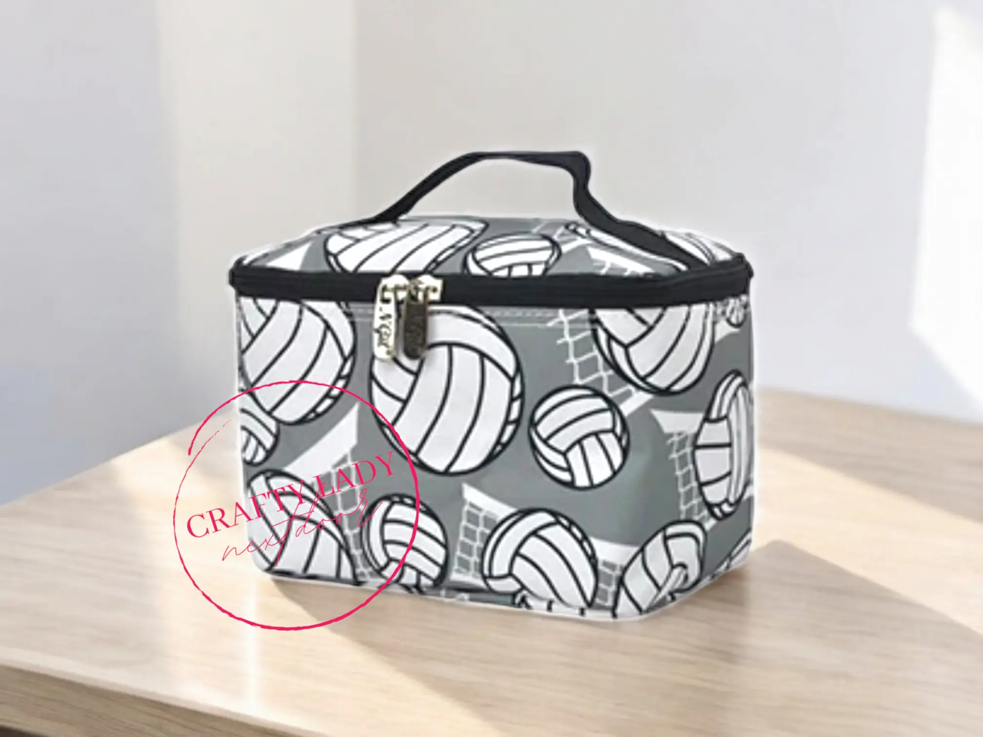 Volleyball Print Cosmetic Case / Essentials Bag