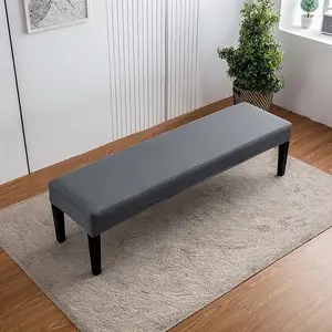 Thick Embossed Elastic Shoe Stool Cover, Long Chair Seat Cushion, Dining Chair Slipcover, Double Piano Bench Pad, Durable and Stretchy Furniture Protector