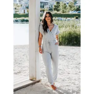 SHORT SLEEVE JUMPSUITS // GREY