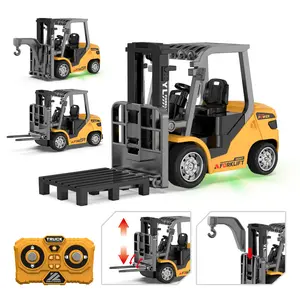 1:64 Remote Control Forklift Toy, 2.4g Wireless, Alloy Material, Speed Adjustment, Realistic Operation, Kids Engineering Vehicle, Ages 3+
