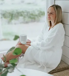 Bamboo Waffle Knit Robe (Unisex)