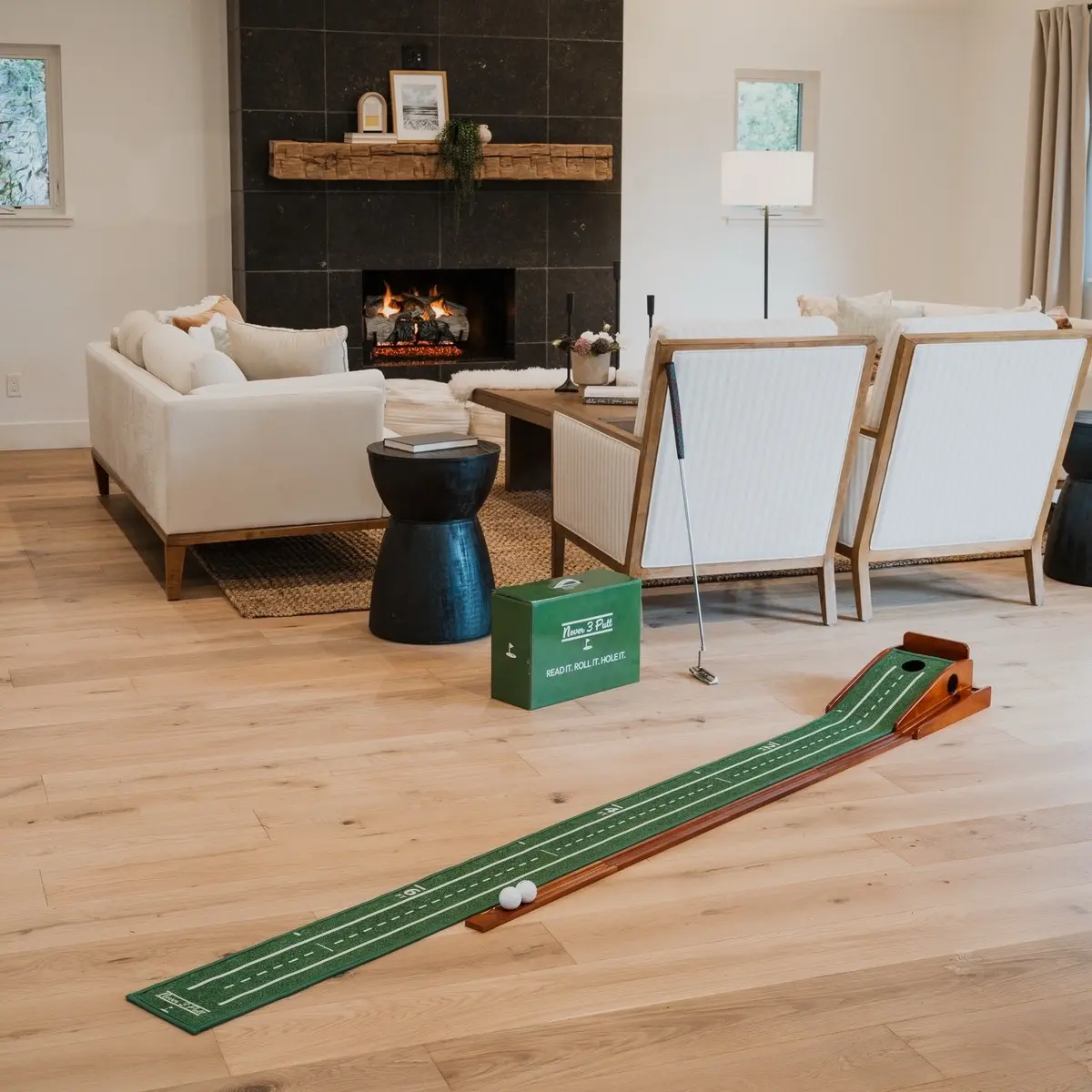Never 3 Putt Putting Mat - Perfect for Improving Your Game!