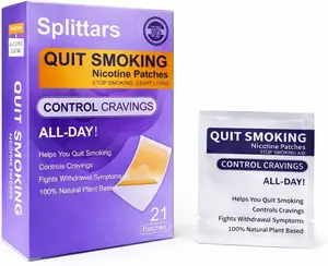 Splittars Quit Smoking Aid – Stop Smoking Patches, Smoking Cessation Patches for Nicotine Free Quit Smoking, Natural Anti Smoking Patches with 21 Day Cravings Support – Stop Smoking, Start Living