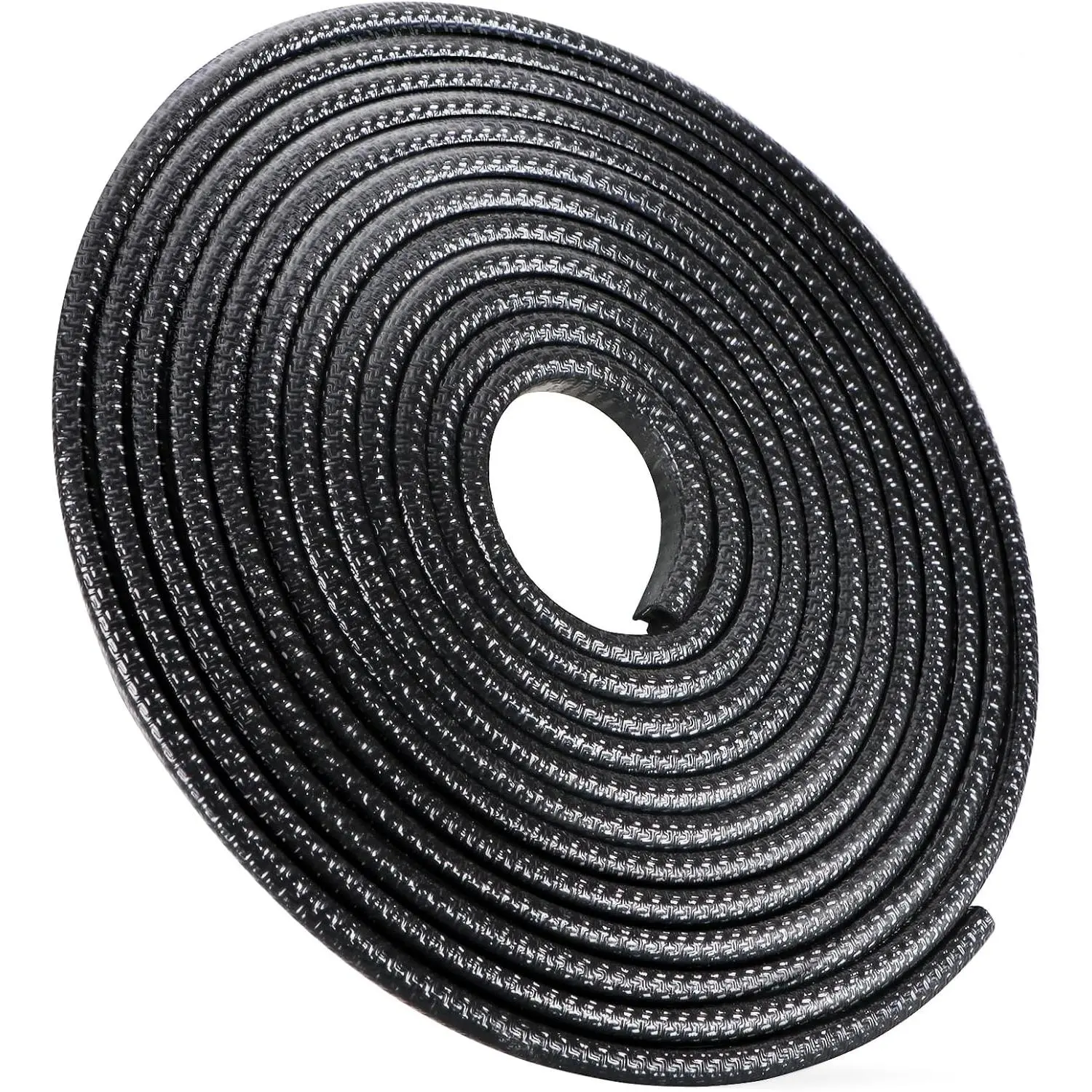 Black Automotive Synthetic Rubber-PVC Door Edge Guards Strip - Upgraded 16.5Ft Glue-Free Trim Molding, Easy Install, Tight Fit, Fade-Resistant, for SUV, Boat, Garage Parking, with Manufacturer Warranty