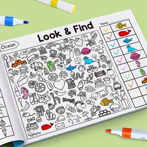 Interactive Coloring Book for Kids Ages 3+, Perfect for Parent-Child Activities, Learning Games, Memory & Concentration Games, Ideal for Preschool/Kindergarten Children, Great Gift Idea