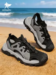 Summer Men's Outdoor Hiking Sandals, Casual Sporty Two-In-One Shoes, Composite Toe, Rubber Sole, Ideal for City Commute or Hill Climbing