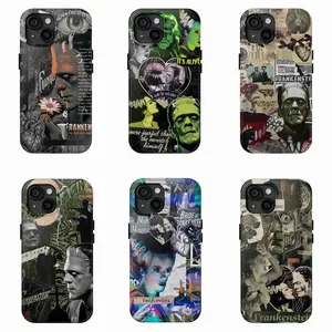 6 Design Bride of Frankenstein Phone Case, Classic Horror Movie Art, Universal Monsters, Retro Gothic Aesthetic, Phone Case Suitable for iPhone 17-11 Pro Max/Plus and  Samsung Galaxy S23-25