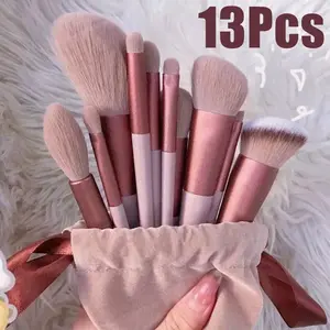13 PCS makeup brushes set eye shadow foundation women cosmetic brush eyeshadow blush beauty soft makeup tools bag