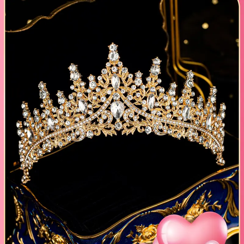Elegant Crystal Crown for Women, Bridal Headwear Bridal Accessory Bridal Hairpiece Tiara for Wedding Party Formal Occasions, Fashion Prom Hair Accessories for Party, Daily Clothing Decor