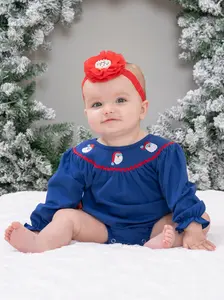 Santa Parade Embroidered Bubble Romper