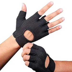 Breathable Non-Slip Silicone Fitness Gloves, Unisex Half-Finger Weightlifting Gym Gloves, Cycling and Pull-Up Sports Gloves