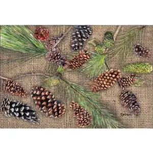 Carolines Treasures 8735PLMT Pine Cones Fabric Placemat