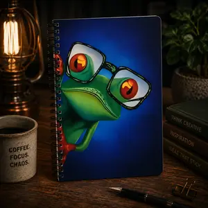 Funny Frog Notebook | Nerdy Spiral Journal