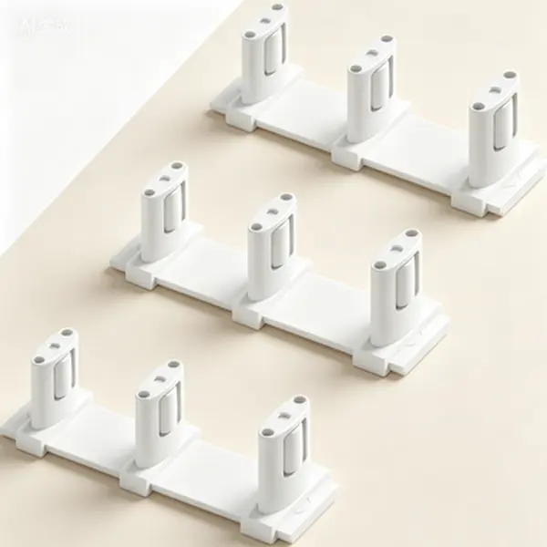 Adjustable Sliding Door Floor Roller Guide - 3-Pack Easy Install 3-Roller Design - Closet Door Roller Set for Smooth Gliding - White Hardware for Easy Installation - Reusable Adjustable Width Rollers
