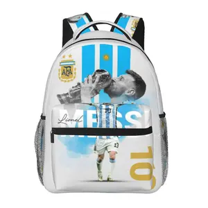 Stylish Soccer2026 Backpack Large Capacity & Lightweight 2026 World Football Shoulder Bag Practical Argentine Player Laptop Backpack for Men Women School Bookbag for Work Camping Travel