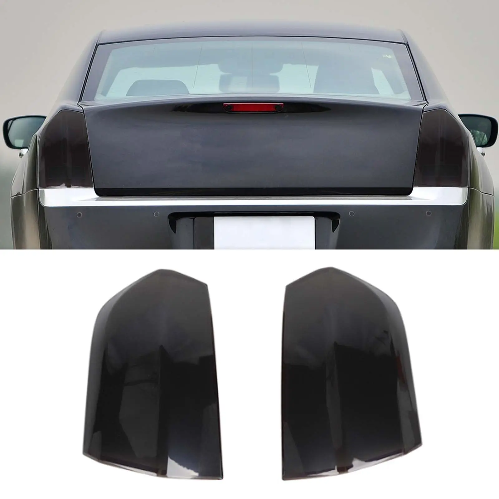 Tail Light Cover Guard, Decor Trim Bezel for 2011-2014 Chrysler 300/300C, Automotive Car Exterior Decoration Accessory