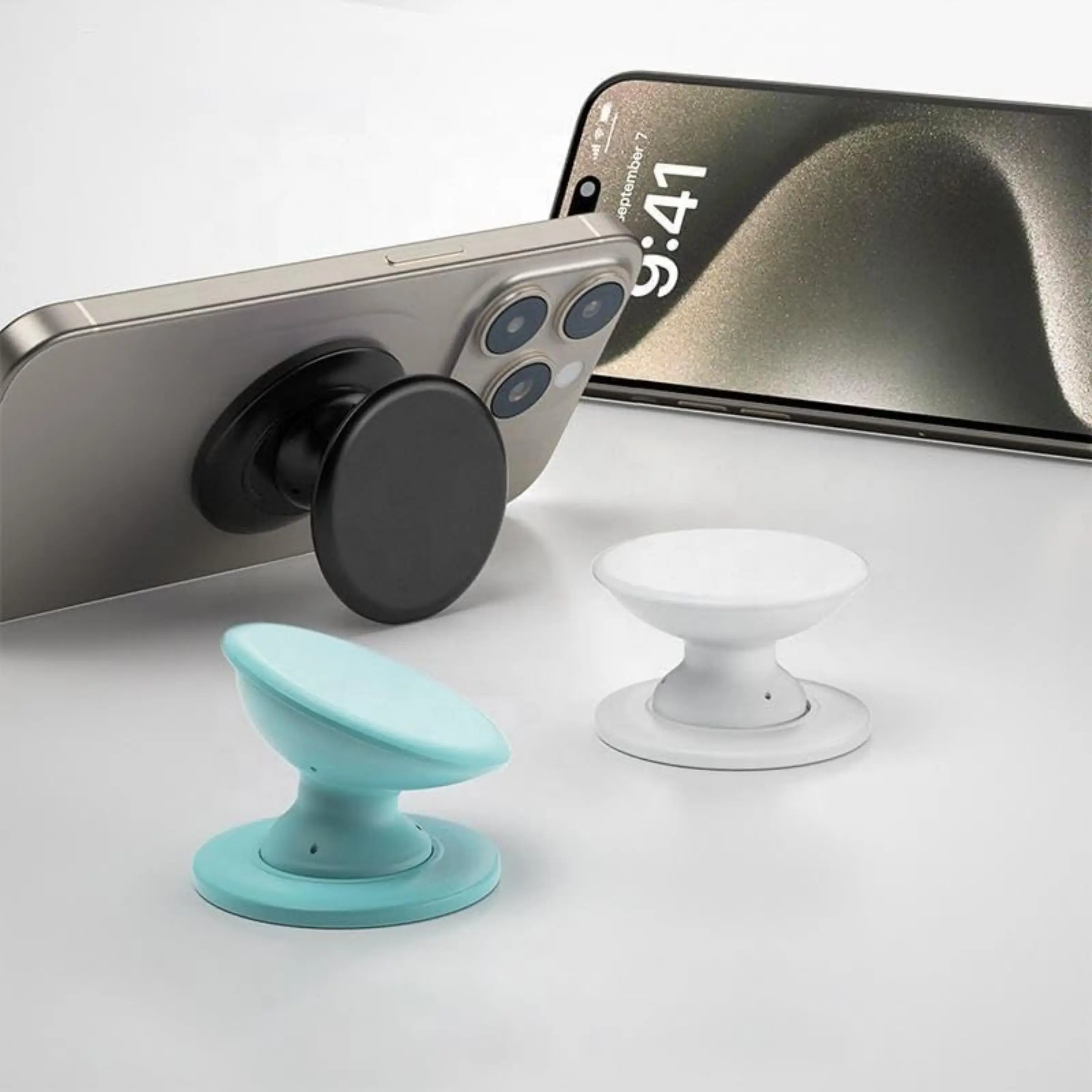 Solid Color Design Soft Silicone Mobile Phone Grip Holder, Collapsible & Expandable Phone Grip Stand, Phone Accessories for Smartphones, Multifunction